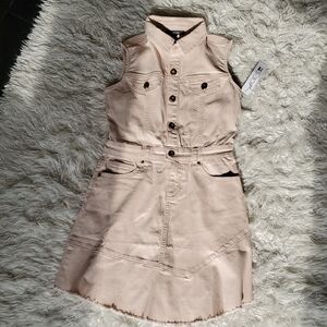 Joe's Jeans | Dresses | Joes Jeans Girls Sleeveless Beige Denim Dress |  Poshmark